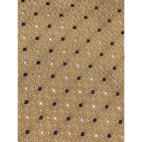 Federico Bertarelli Italy Gold Blue 100% Silk Men’s Meck Tie Made In Italy - Picture 10 of 10